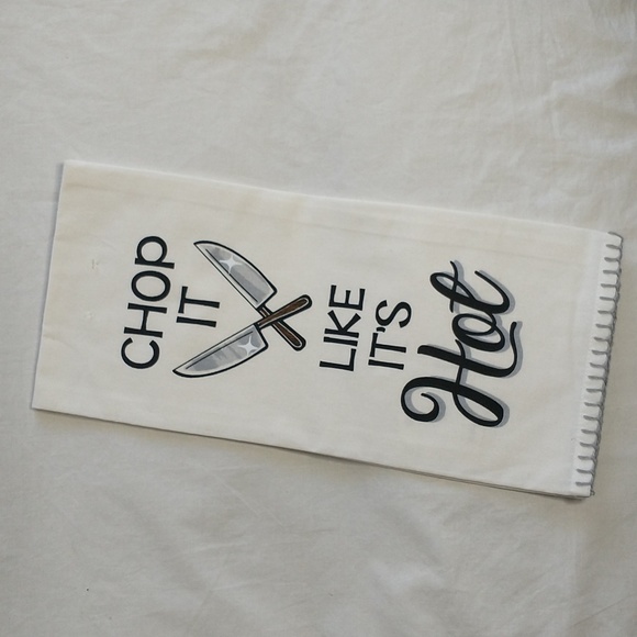 🍒🔪🔥 Chop It Kitchen Dishtowel - Picture 1 of 3